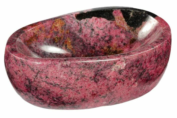 Polished Rhodonite Bowl - Madagascar #117975